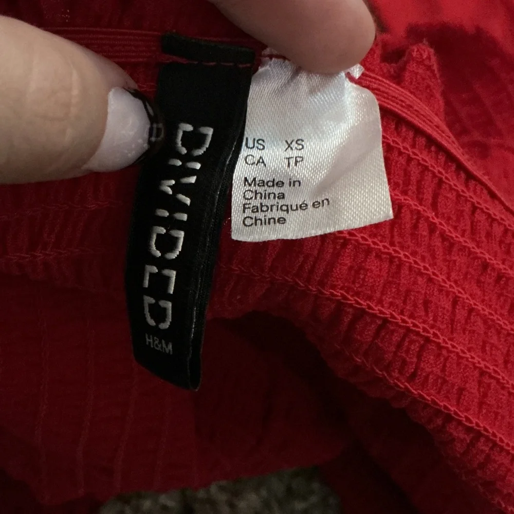 Red Off-Shoulder Top - Picture 3 of 3
